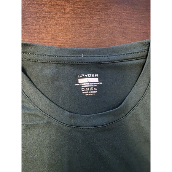New Spyder Mens Green Loungewear T-Shirt Activewear Moisture Wicking Top NWT - Picture 2 of 7